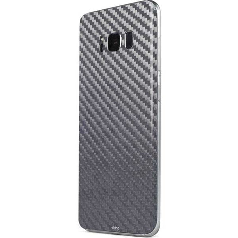 Silver Carbon Fiber Specialty Texture Material Galaxy S8 Plus Skin